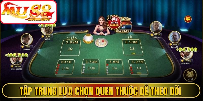 Tập trung lựa chọn quen thuộc dễ theo dõi 